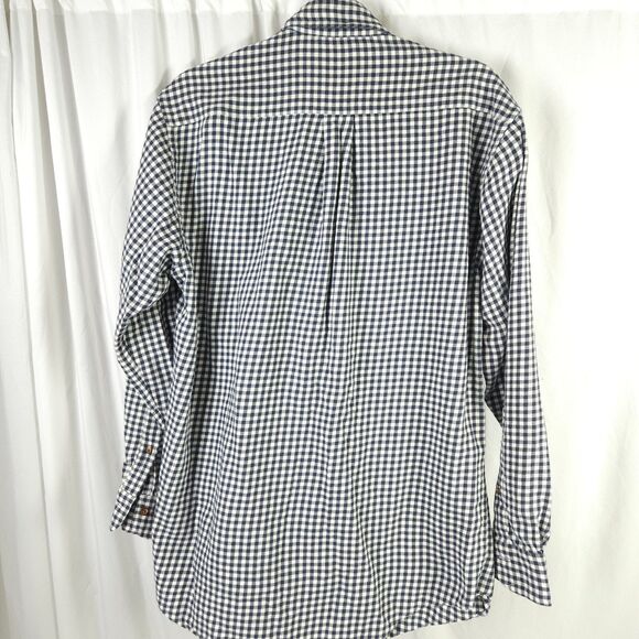Brooks Brothers Mens Small Black White Plaid Button Down Button Up Shirt - Picture 2 of 6